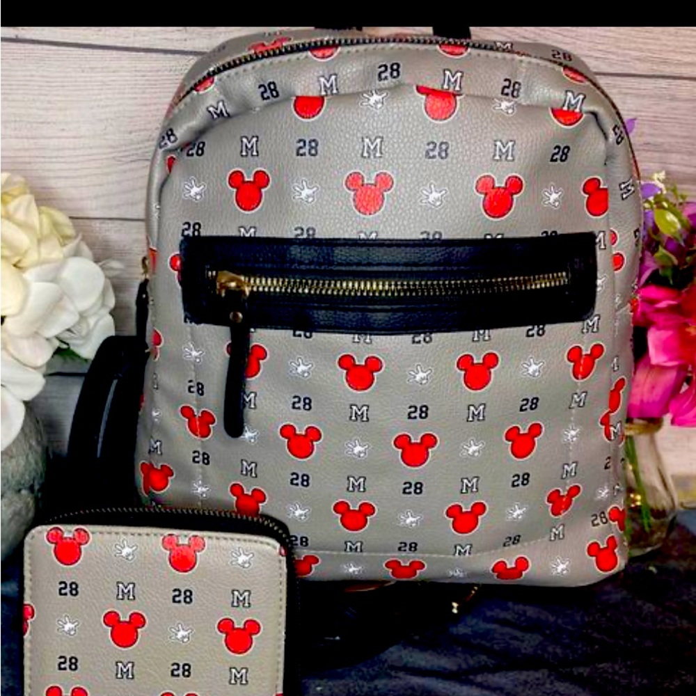 Mickey Mouse backpack and wallet